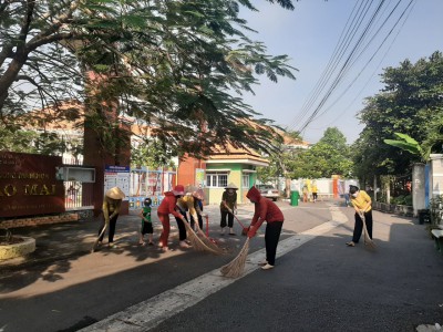 TRƯỜNG MN SAO MAI RA QUÂN TỔNG VỆ SINH MÔI TRƯỜNG