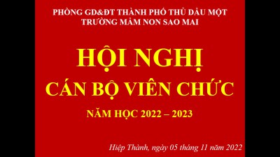 Hội nghị Cán bộ viên chức năm học 2022 - 2023