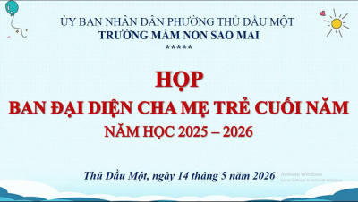 HỌP BAN ĐẠI DIỆN CHA MẸ TRẺ CUỐI NĂM HỌC 2025 – 2026